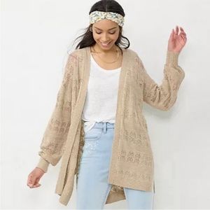 LC Lauren Conrad open front sweater